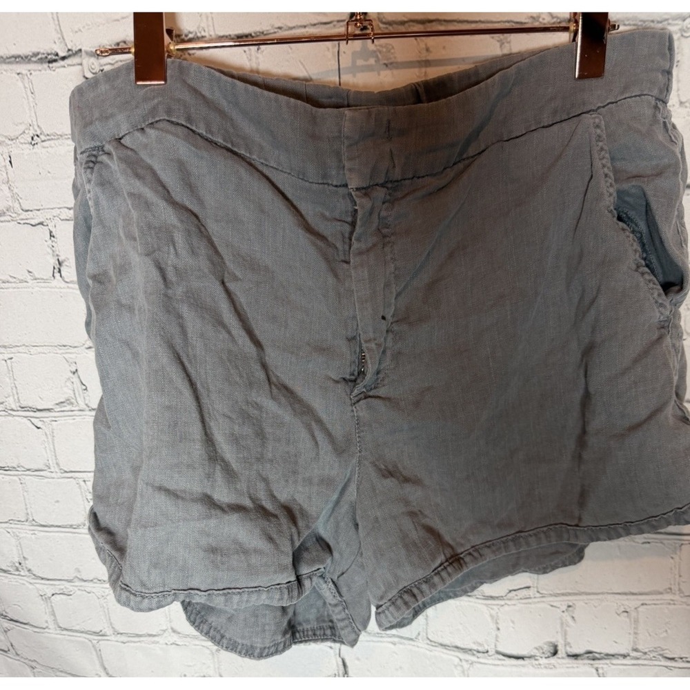 Level 99 Shorts Women 29 Grey Stretch Linen Blend Casual Summer‎ Anthropologie